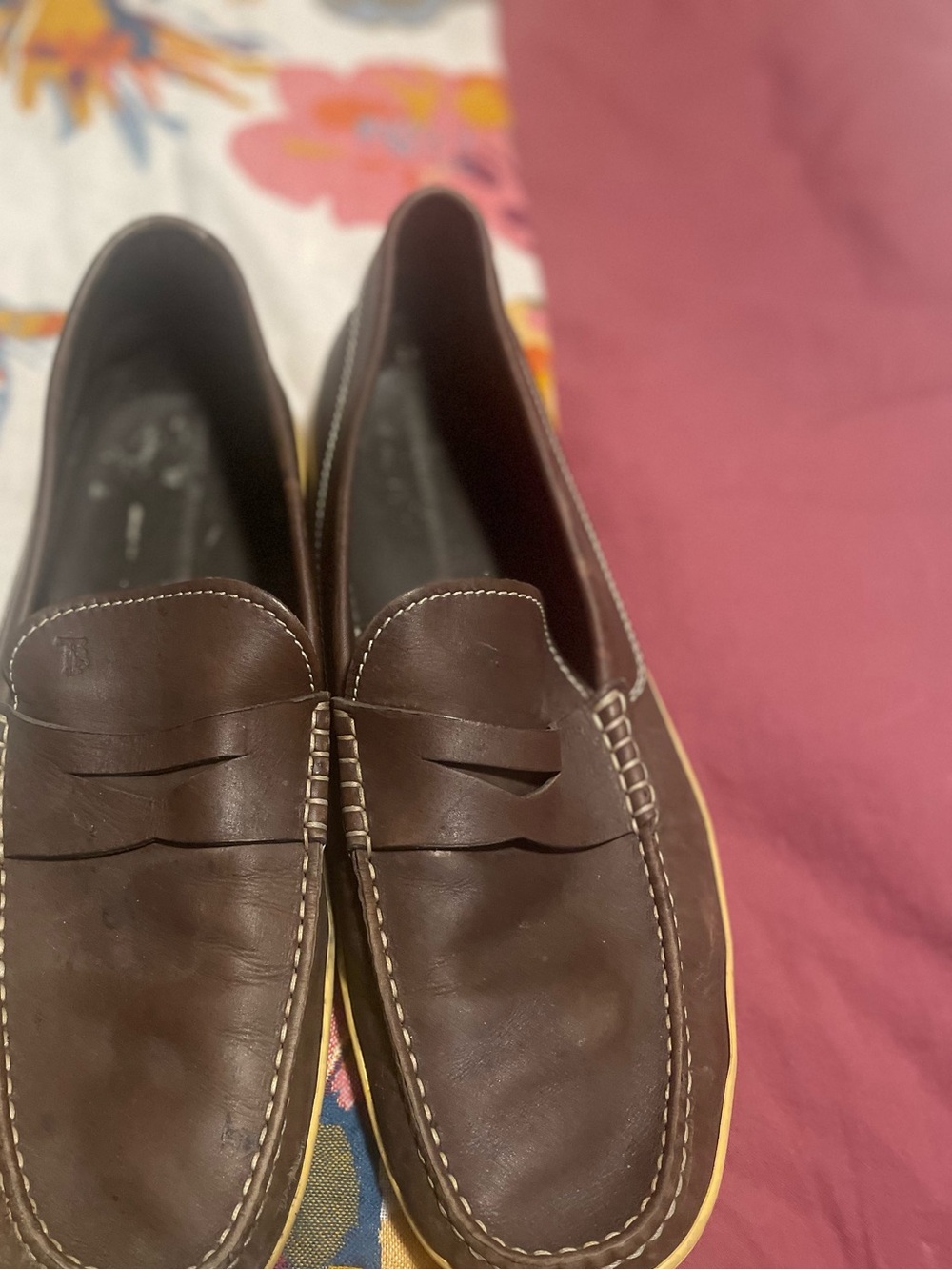 Tod's Dark Brown Leather Penny Loafers